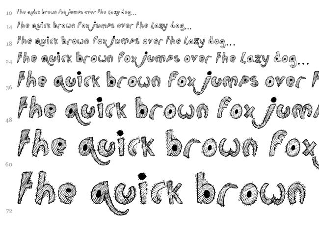 Childs Play font waterfall